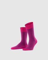 FALKE Oxford Stripe Men's Socks - berry
