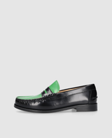Penny Loafer - Black/Green