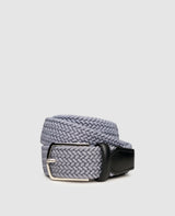 Elastic Braided Belt - Light Grey