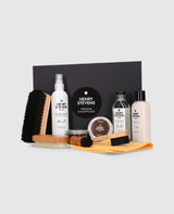 Smooth and suede leather care set - Dark brown