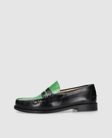 Penny Loafer - Black/Green