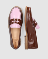 Penny Loafer - Brown/Pink