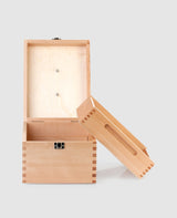 Shoe polishing box with two levels
