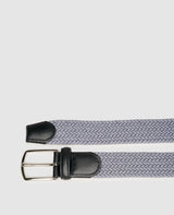Elastic Braided Belt - Light Grey