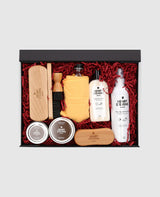 Smooth and suede leather care set - Dark brown